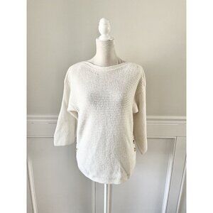 Gerard Darel Button-Side Ivory Wool-Blend Sweater Size 3 Large
